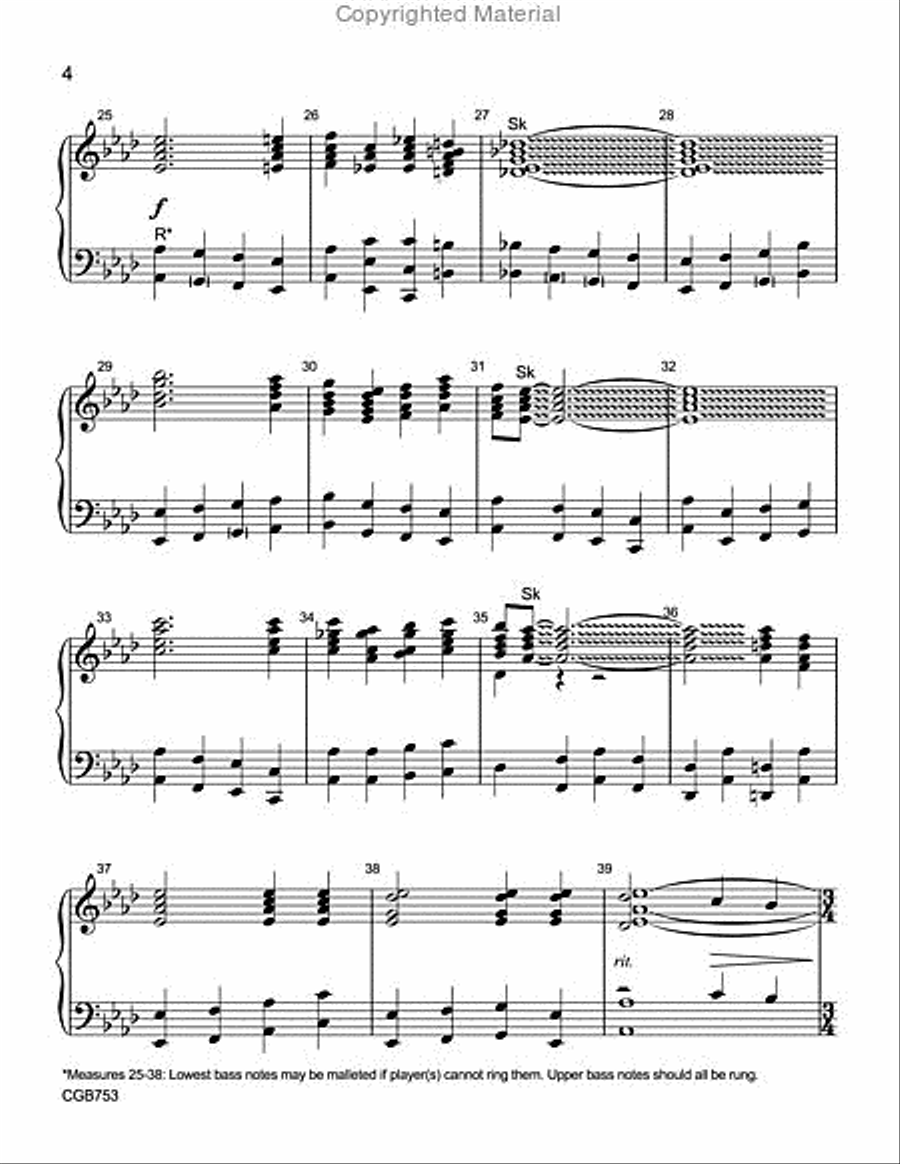 Just a Closer Walk Handbell Choir scores gallery preview page 4