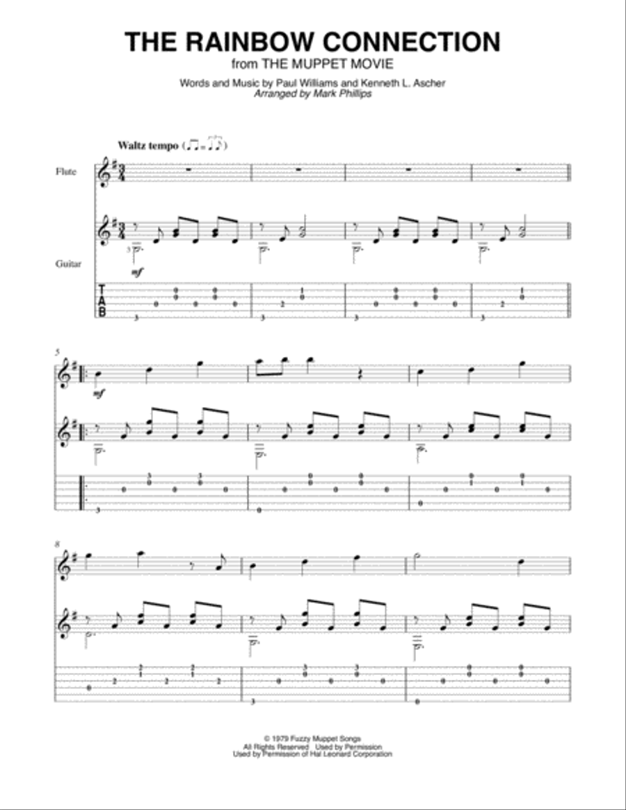 The Rainbow Connection The Rainbow Connection Flute scores gallery preview page 1