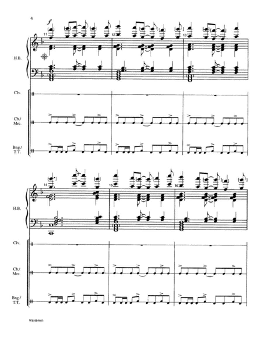 The Lion Sleeps Tonight Handbell Choir scores gallery preview page 4