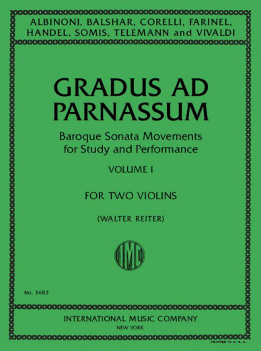 Gradus Ad Parnassum, Volume I: Baroque Sonata Movements For Study And Performance Violin scores gallery preview page 1
