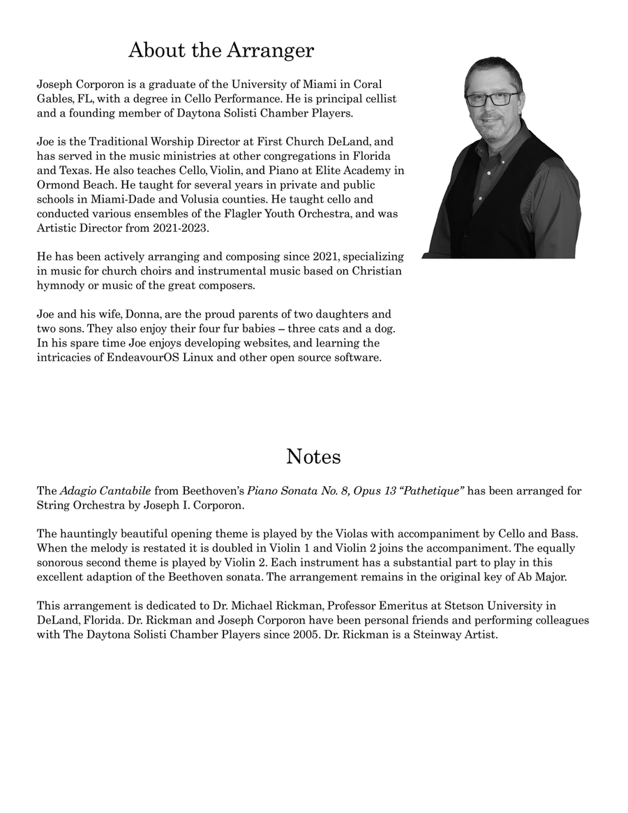 Adagio Cantabile for String Orchestra String Orchestra scores gallery preview page 2