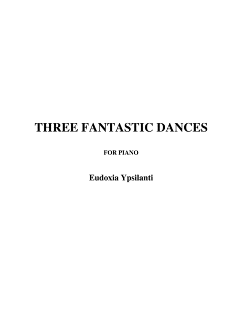 Three fantastic dances Piano Solo scores gallery preview page 1