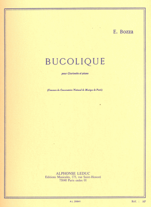 Book cover for Bucolique Pour Clarinette Et Piano