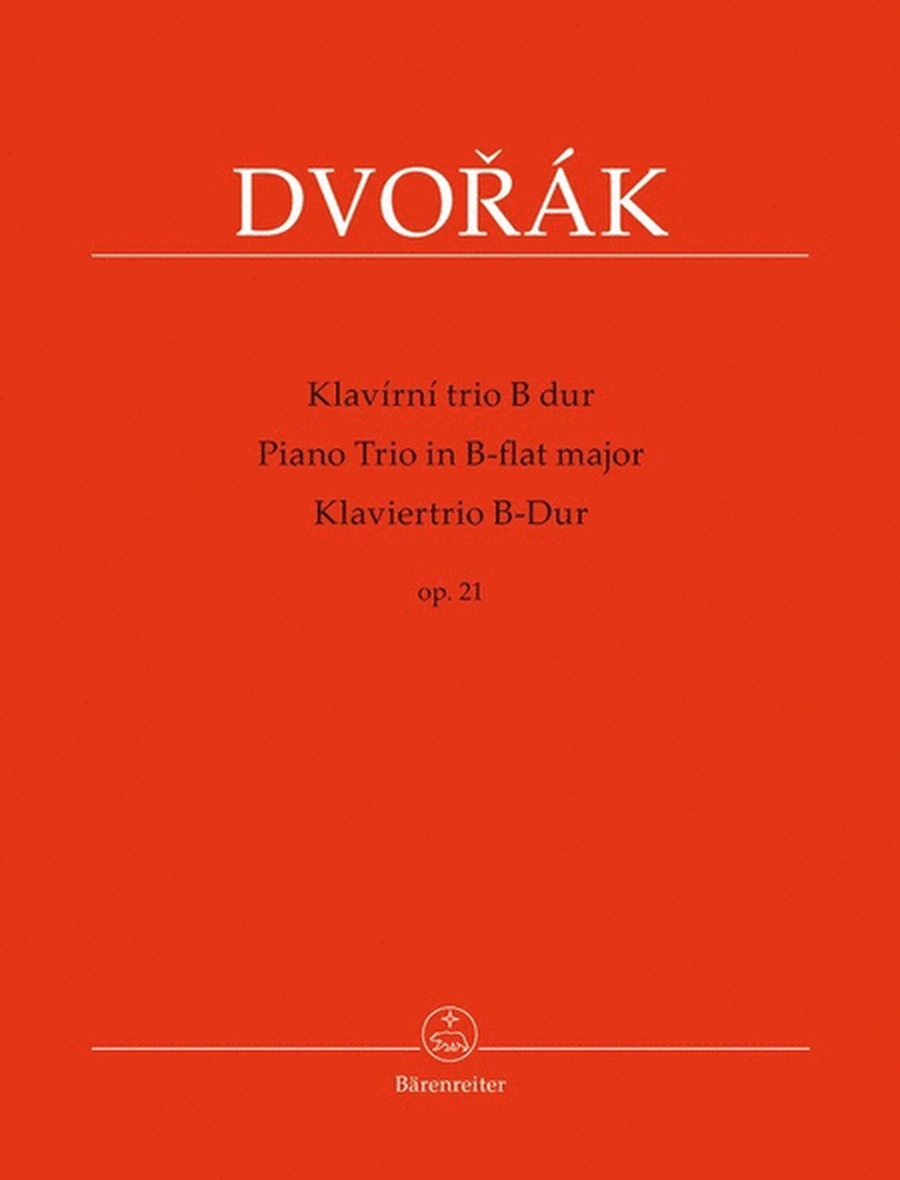 Dvorak - Piano Trio Bflat Maj Op 21 Sc/Pts