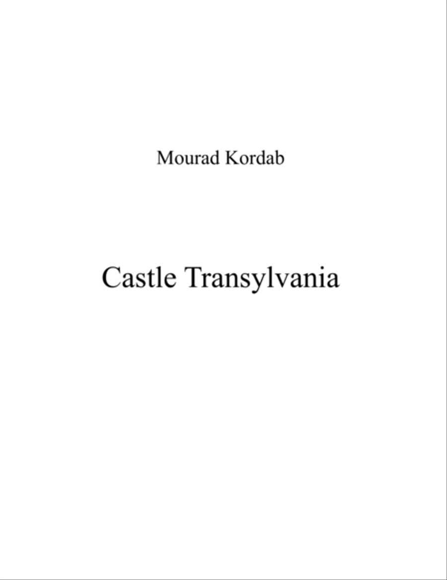 Castle Transylvania Castle Transylvania String Orchestra scores gallery preview page 1