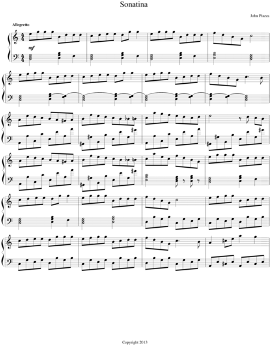 Sonatina in C Major Small Ensemble scores gallery preview page 1