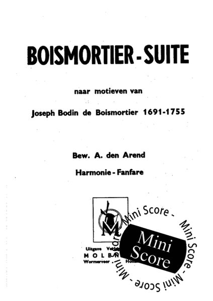 Boismortier Suite by A. Den Arend Concert Band - Sheet Music
