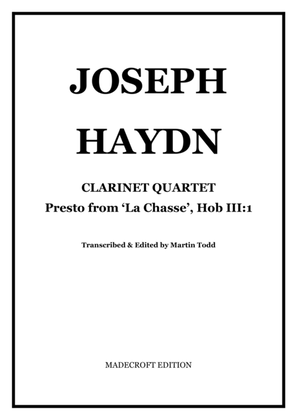 Presto from 'La Chasse', Hob III:1 for Clarinet Quartet