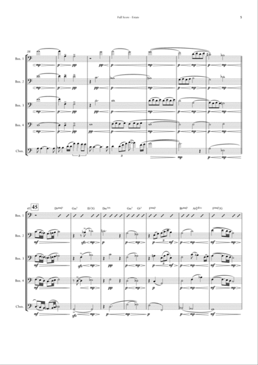 Estate Woodwind Quintet scores gallery preview page 5