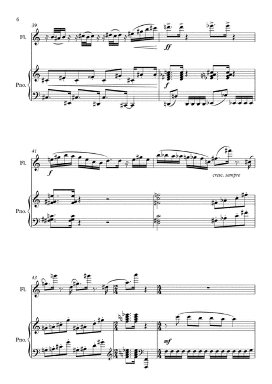 Sonatina for flute and piano - Danilo Lamas Woodwind Duet scores gallery preview page 6