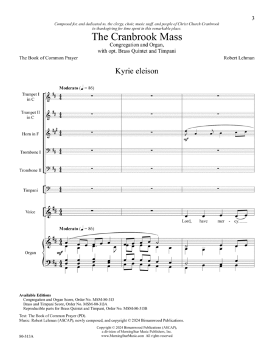 The Cranbrook Mass Choir scores gallery preview page 3