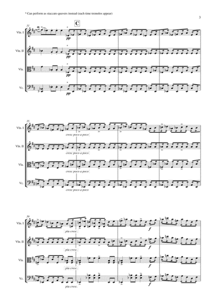 Wedding-Day at Troldhaugen (from "Lyric Pieces") (Edvard Grieg) - String Quartet image number null