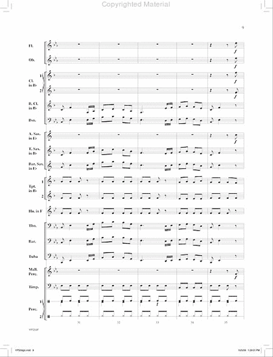 Selections from H.M.S Pianofore Concert Band scores gallery preview page 10