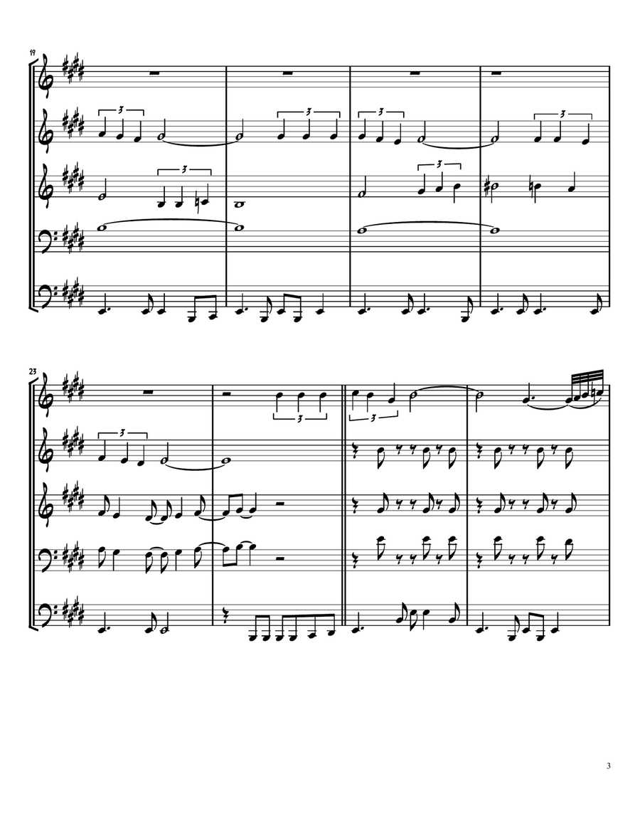 Can't Take My Eyes Off Of You Brass Ensemble scores gallery preview page 3