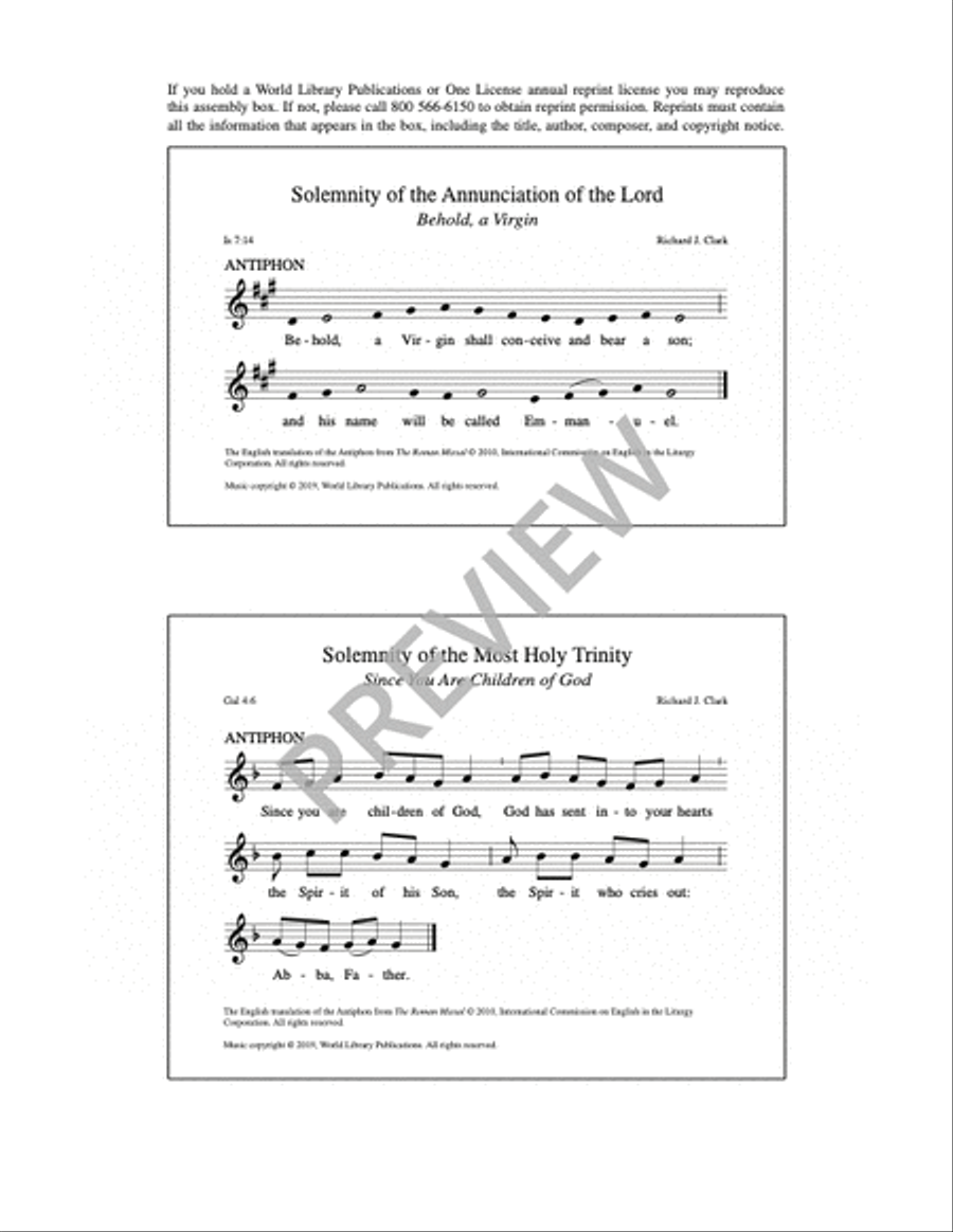 Communion Antiphons for Feasts and Solemnities - Volume 1 4-Part scores gallery preview page 6