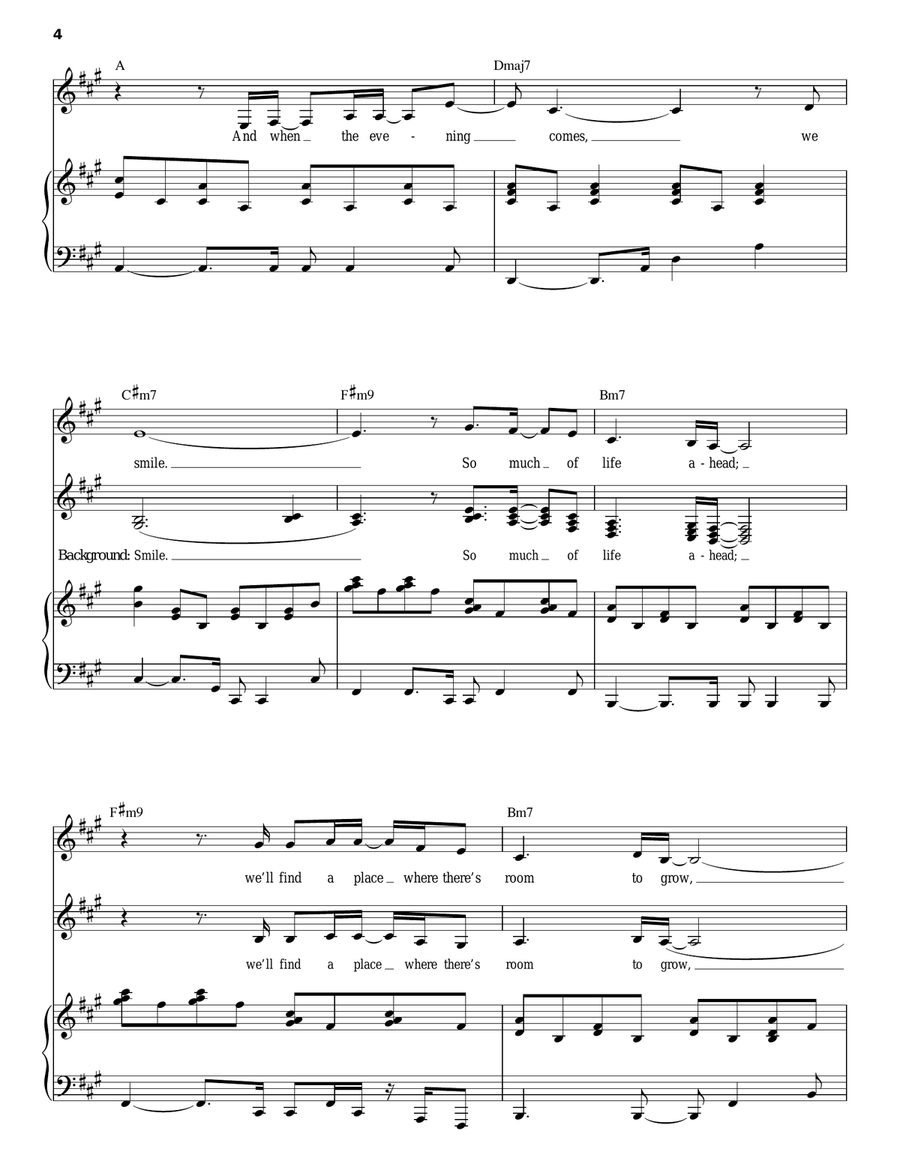 We've Only Just Begun Piano, Vocal scores gallery preview page 4