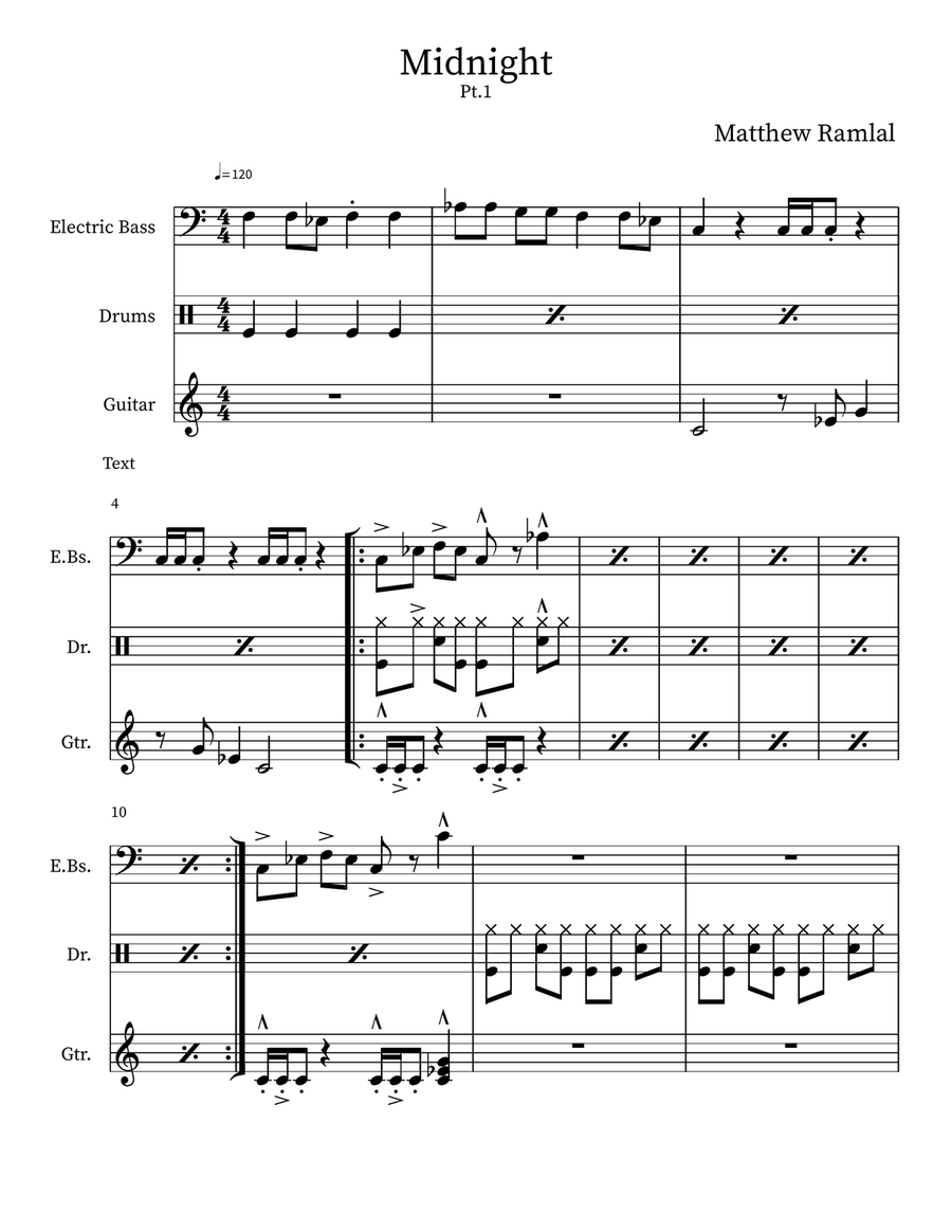Midnight (pt.1) Concert Band scores gallery preview page 1