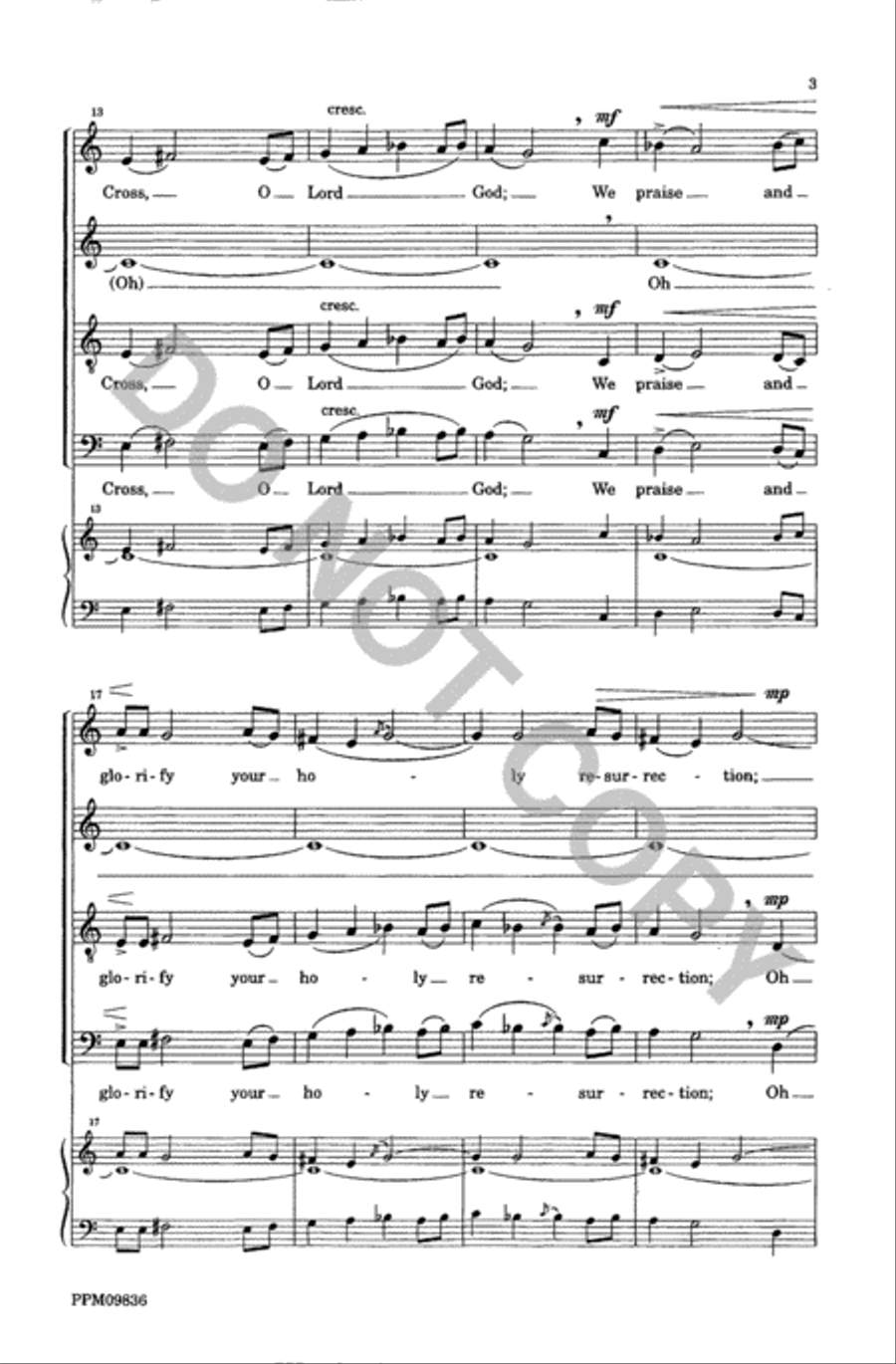 We Adore You O Christ 4-Part scores gallery preview page 4