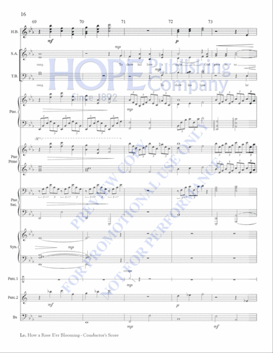 Lo, How a Rose E'er Blooming 3-Octaves scores gallery preview page 16