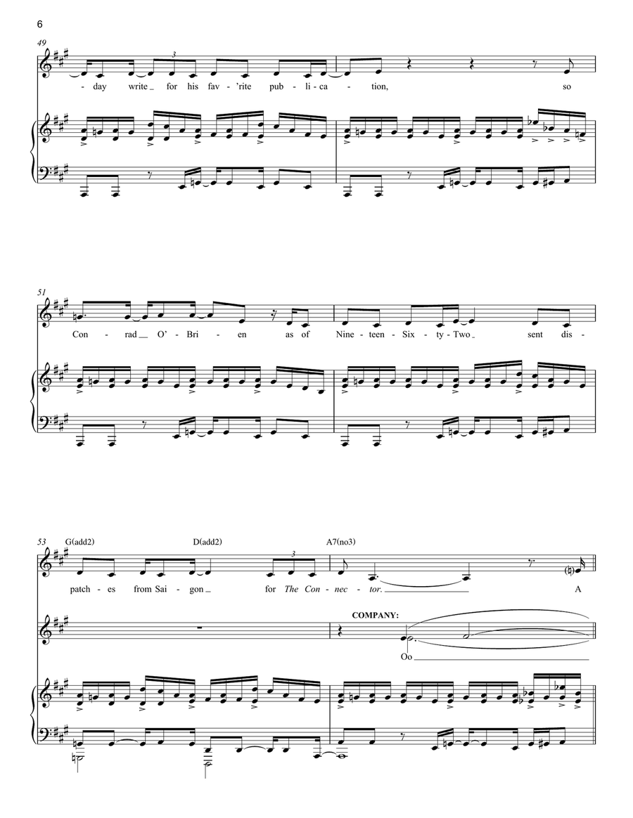 The Whole World Changed (from The Connector) Voice scores gallery preview page 6
