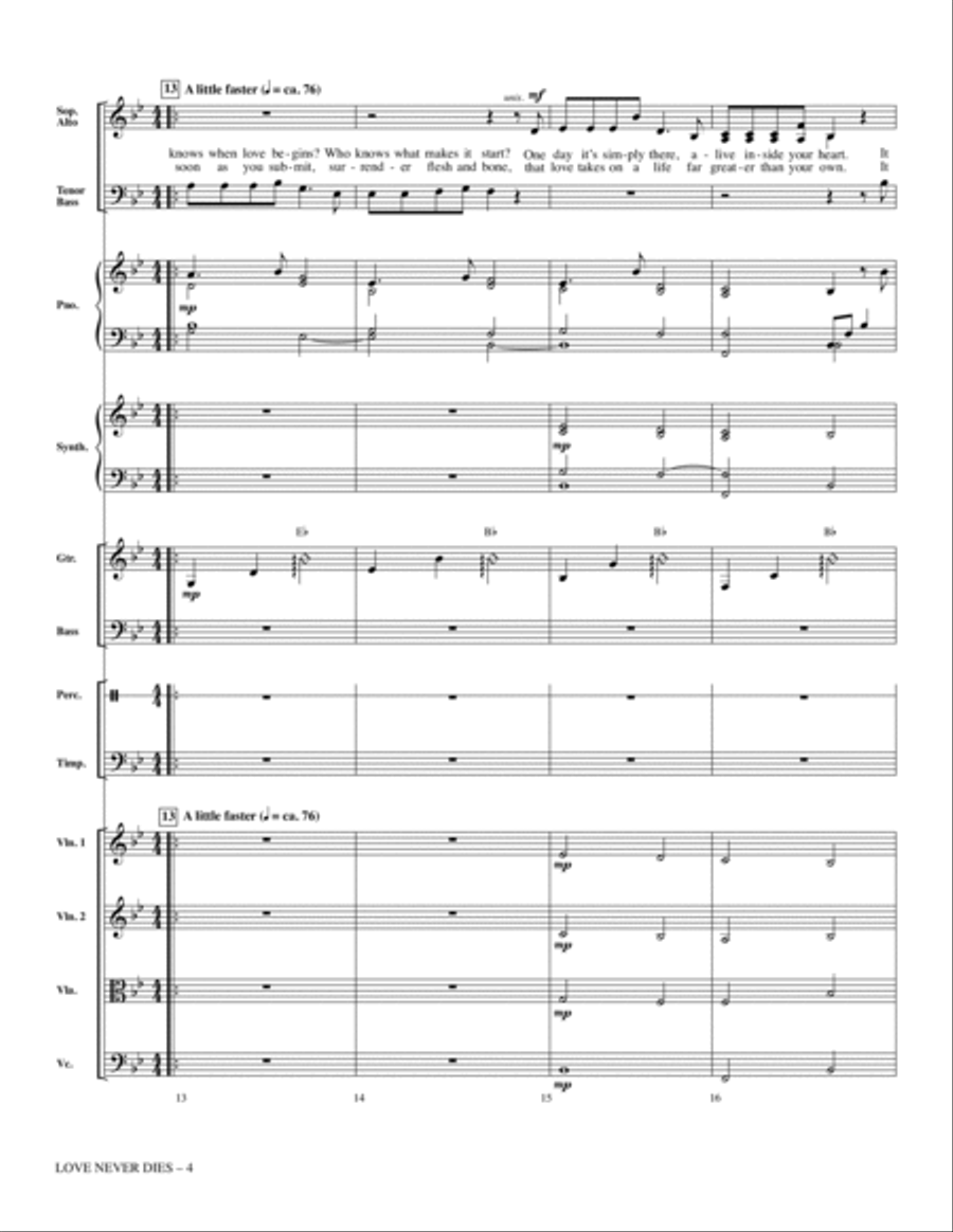 Love Never Dies - Full Score Choir scores gallery preview page 4