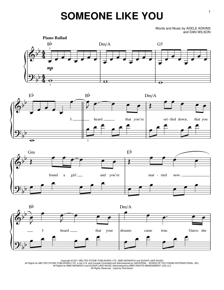 Someone Like You Voice scores gallery preview page 1
