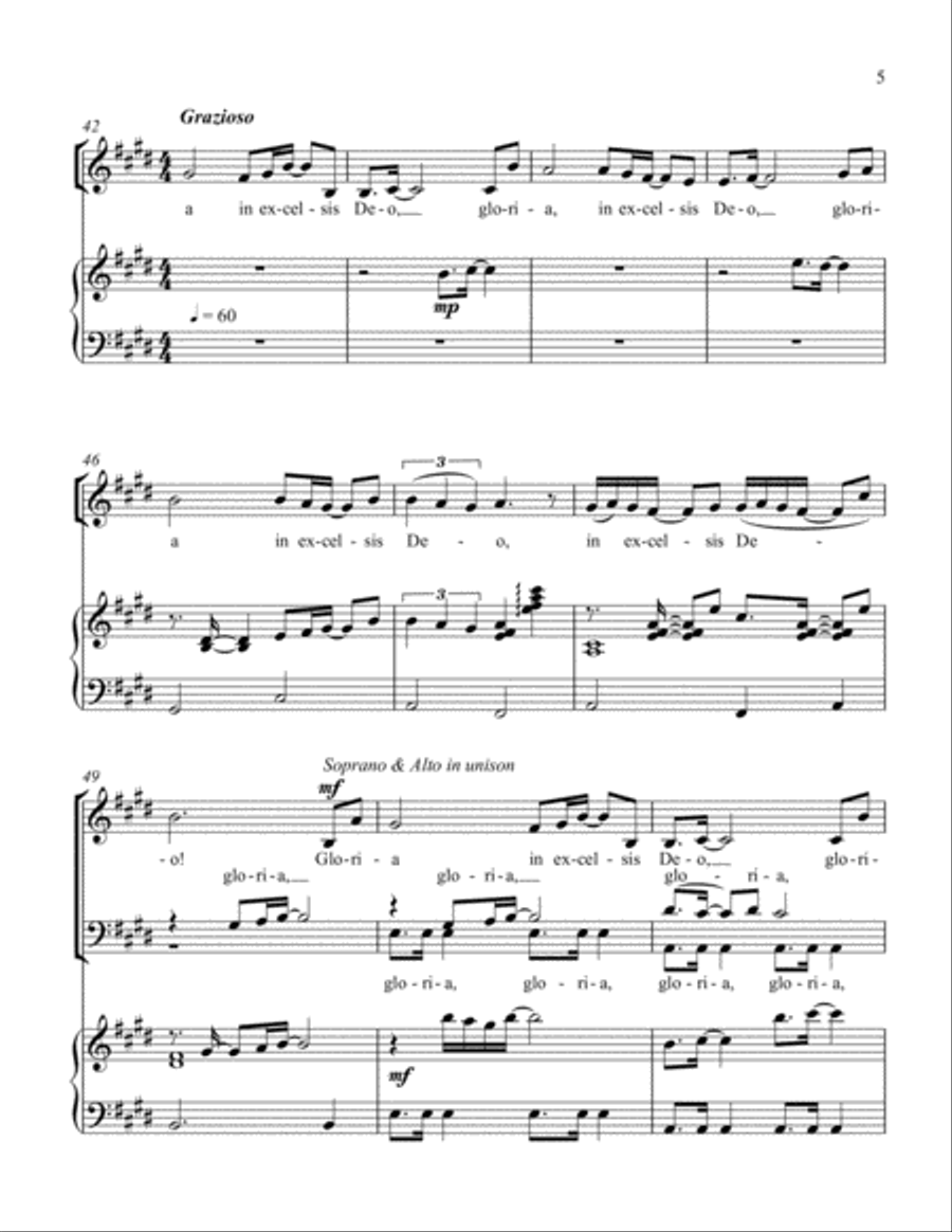 Gloria in excelsis Deo 4-Part scores gallery preview page 5