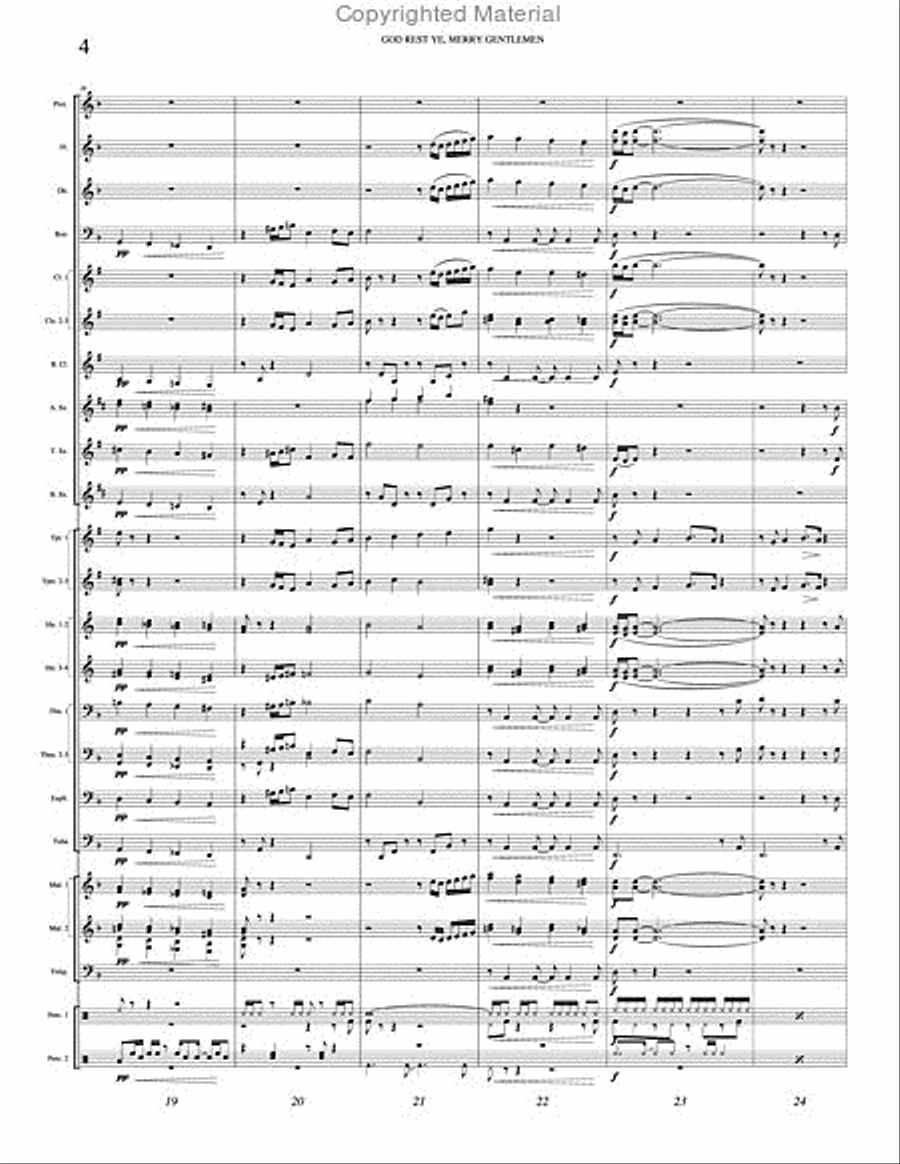God Rest Ye, Merry Gentlemen Concert Band scores gallery preview page 5