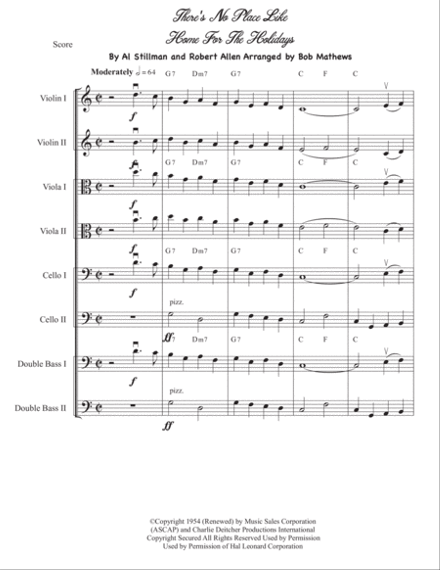 (There's No Place Like) Home For The Holidays Bass Voice scores gallery preview page 1