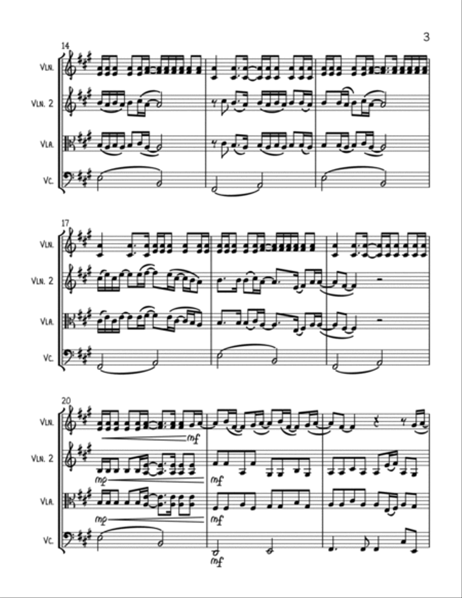 Wonderwall Wonderwall String Trio scores gallery preview page 3
