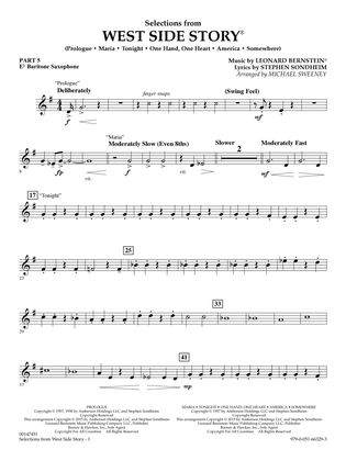 West Side Story (Selections for Flex-Band) (arr. Michael Sweeney) - Pt.5 - Eb Baritone Saxophone