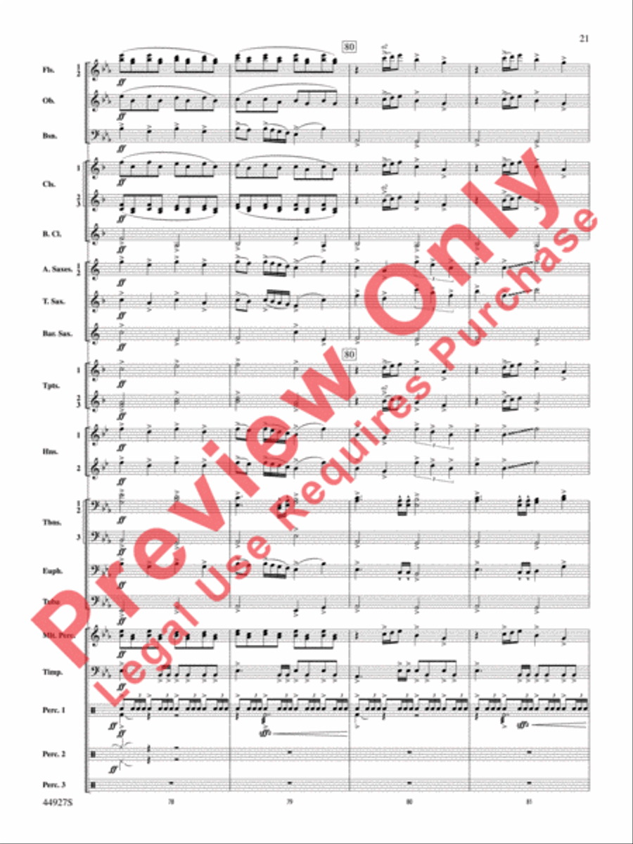At the Movies with John Williams Concert Band scores gallery preview page 22