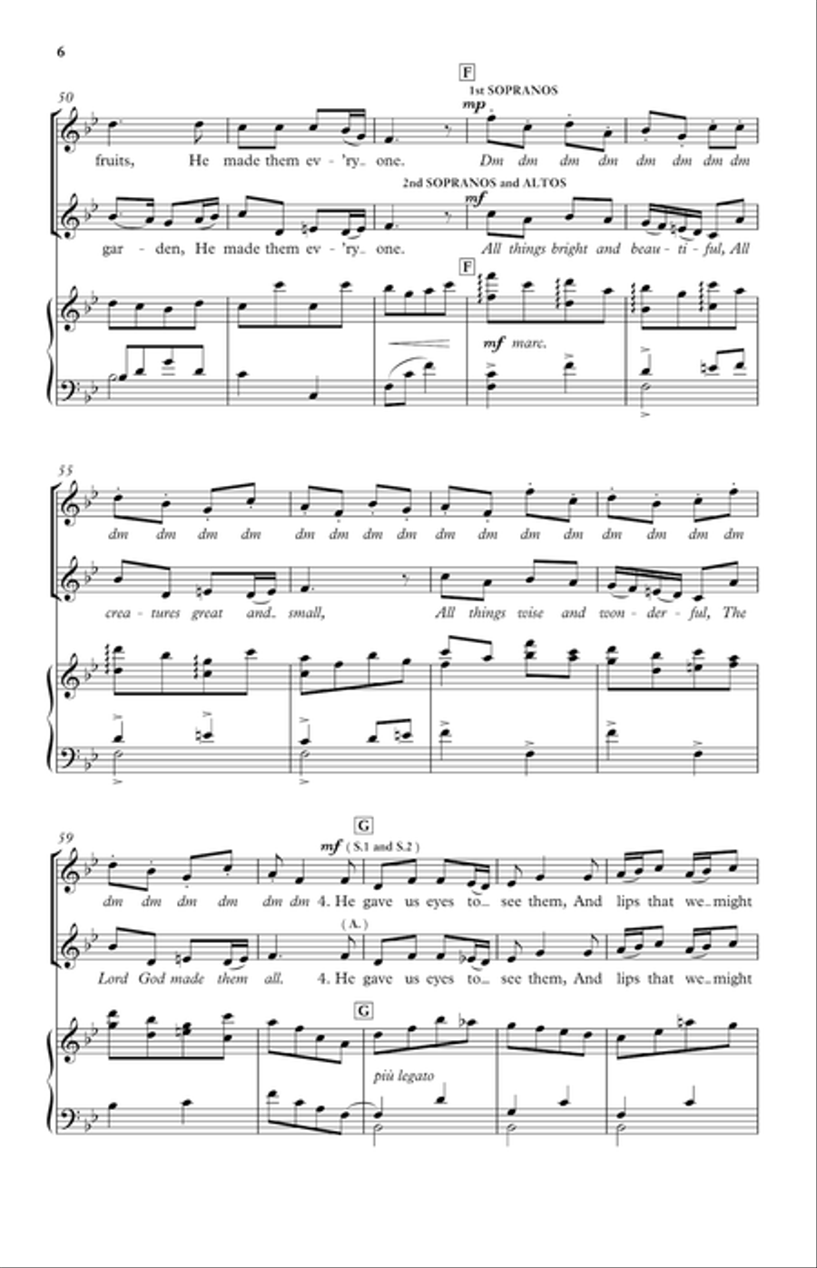 All things bright and beautiful SSA scores gallery preview page 3