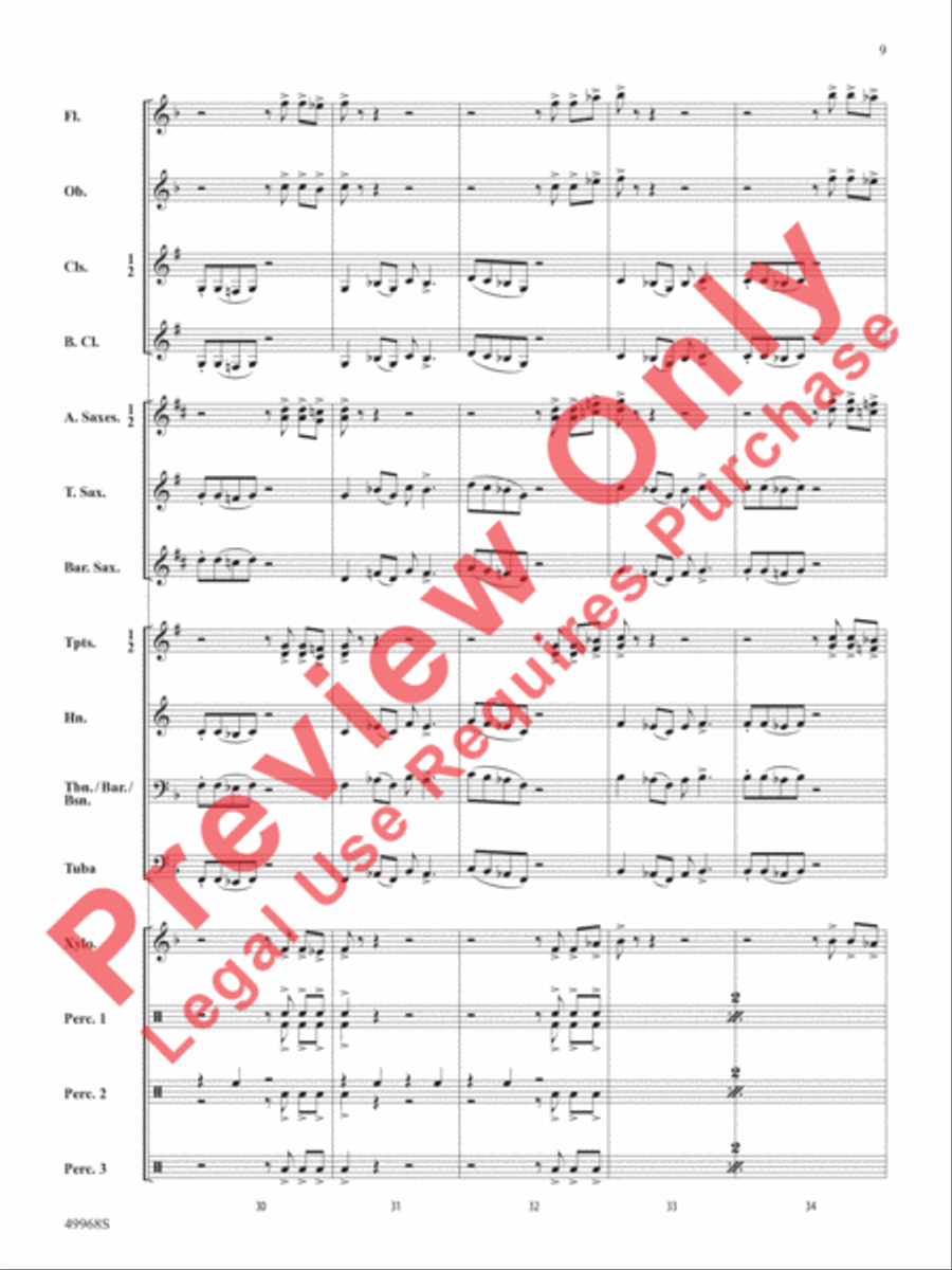 Funky Penguins Funky Penguins Concert Band scores gallery preview page 10