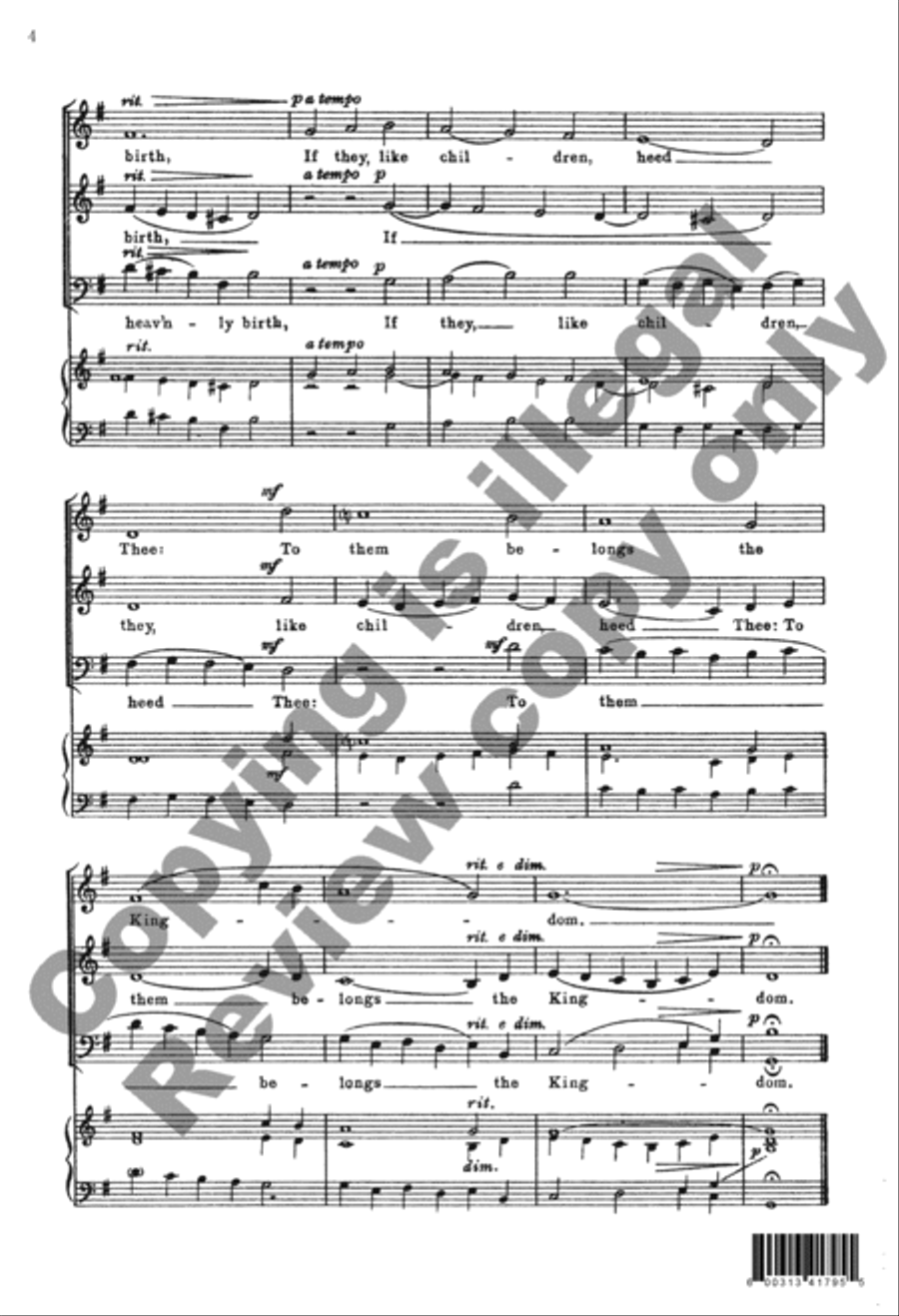 O Let the Children Come to Me 3-Part scores gallery preview page 5