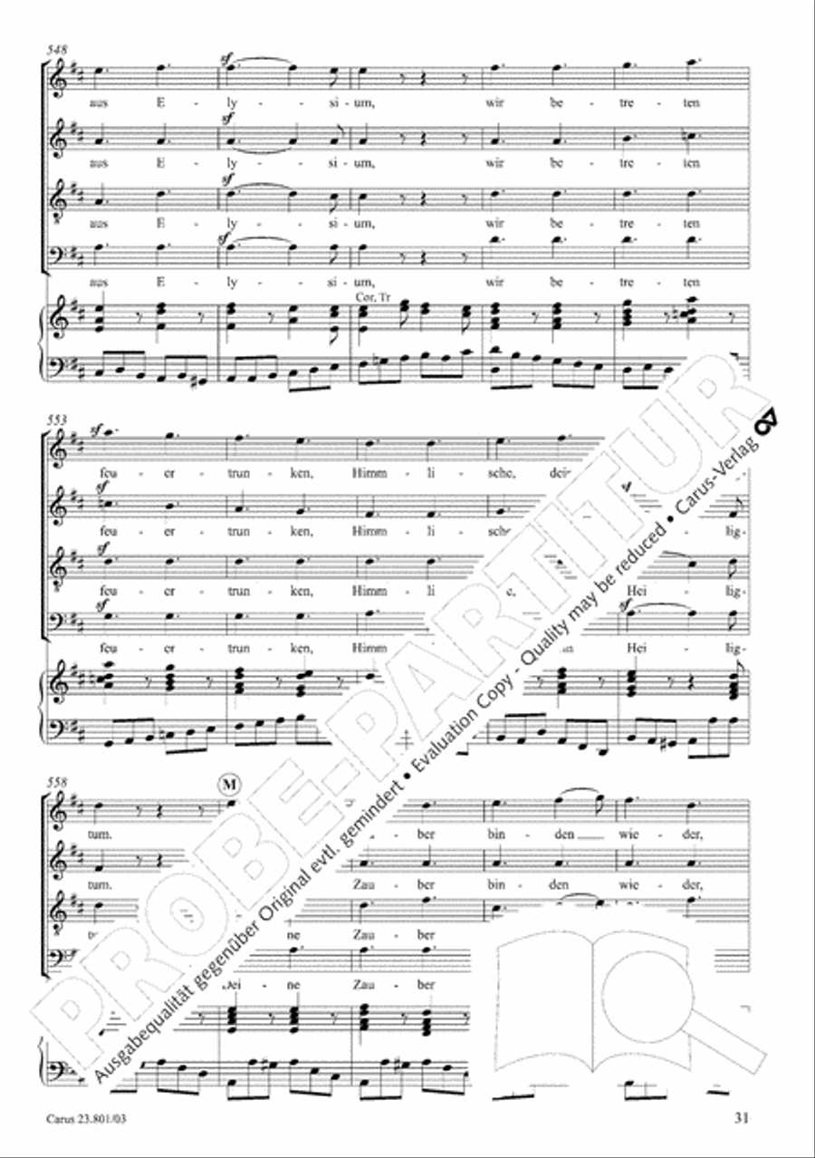 Symphony No. 9, Op. 125 - Finale (Choral Symphony) 4-Part scores gallery preview page 32