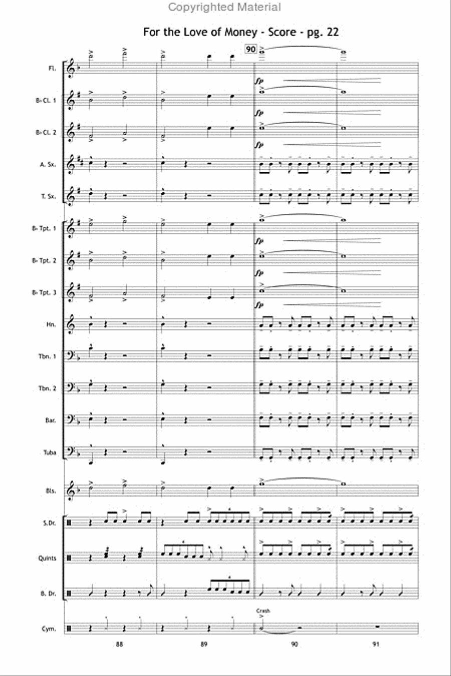 For the Love of Money For the Love of Money Marching Band scores gallery preview page 23