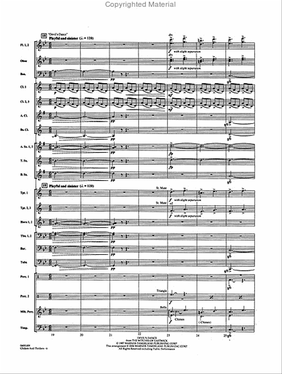 Chillers and Thrillers Concert Band scores gallery preview page 4