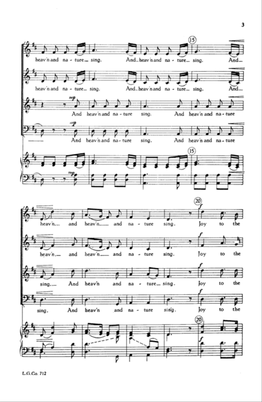 Joy to the World 4-Part scores gallery preview page 10