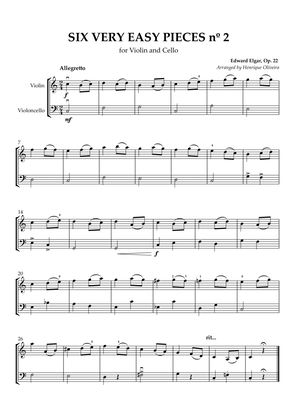 Six Very Easy Pieces nº 2 (Allegretto) - Violin and Cello