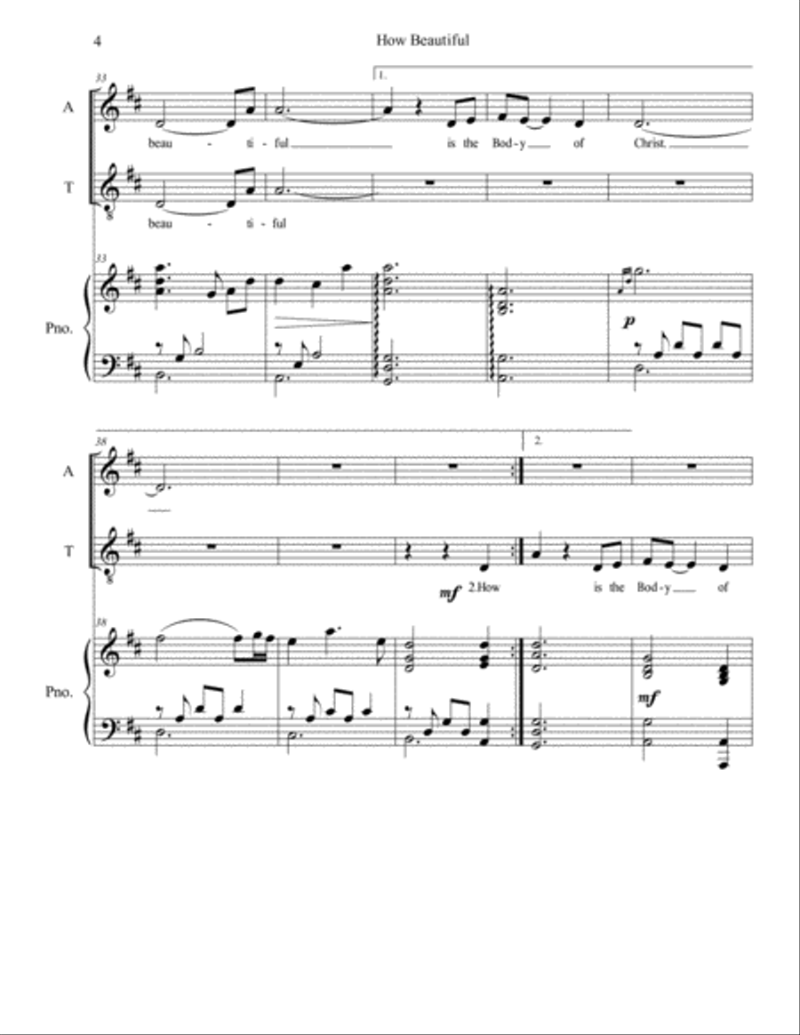 How Beautiful How Beautiful Piano scores gallery preview page 4