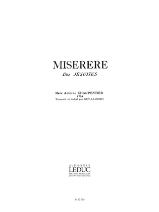 Book cover for Miserere De Jesuites Choral Score
