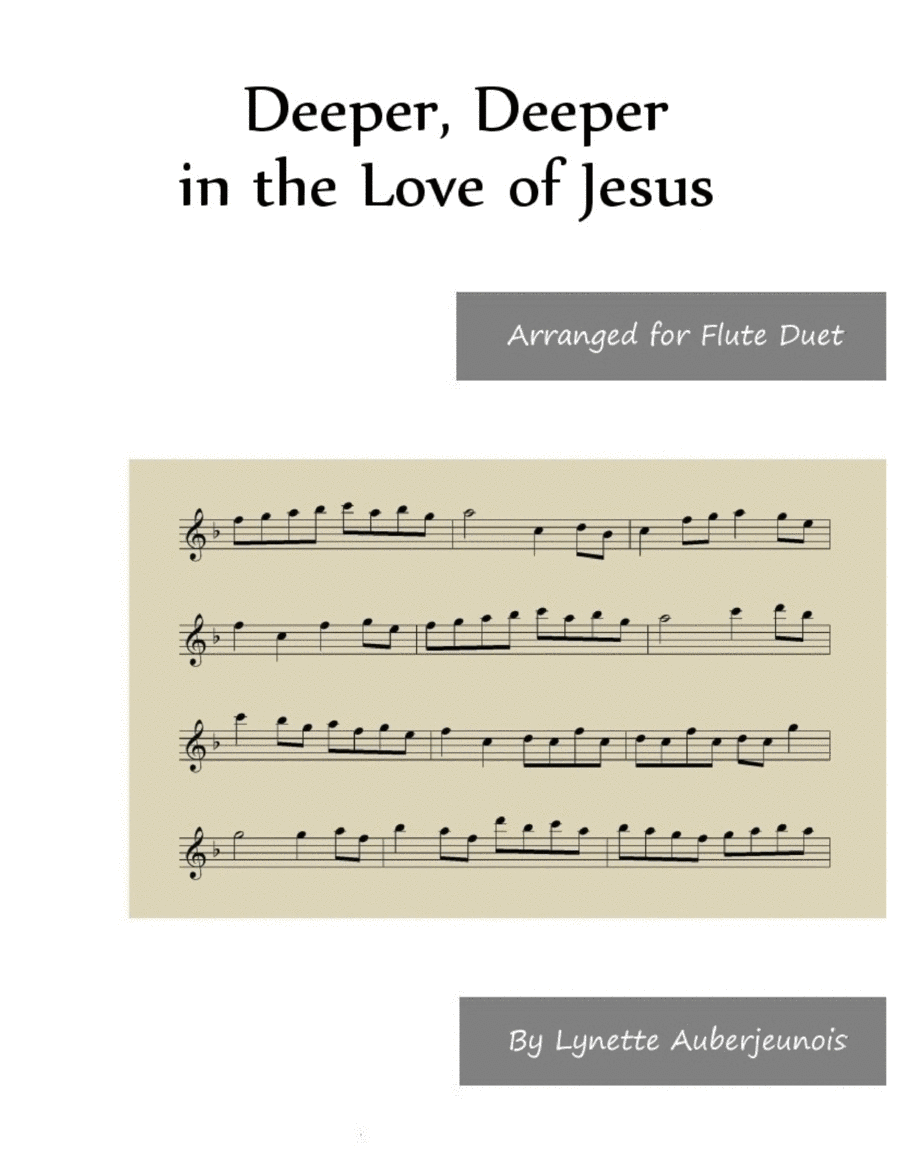 Deeper, Deeper in the Love of Jesus - Flute Duet image number null