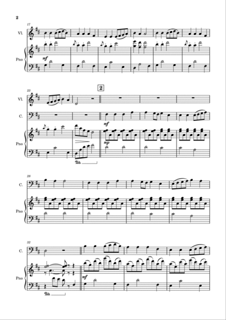 Always Cheerful Piano Trio scores gallery preview page 2