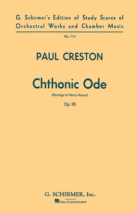 Book cover for Chthonic Ode, Op. 90 (Homage to Henry Moore)