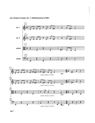 Uru Achim V'Naale- String Quartet Arrangement