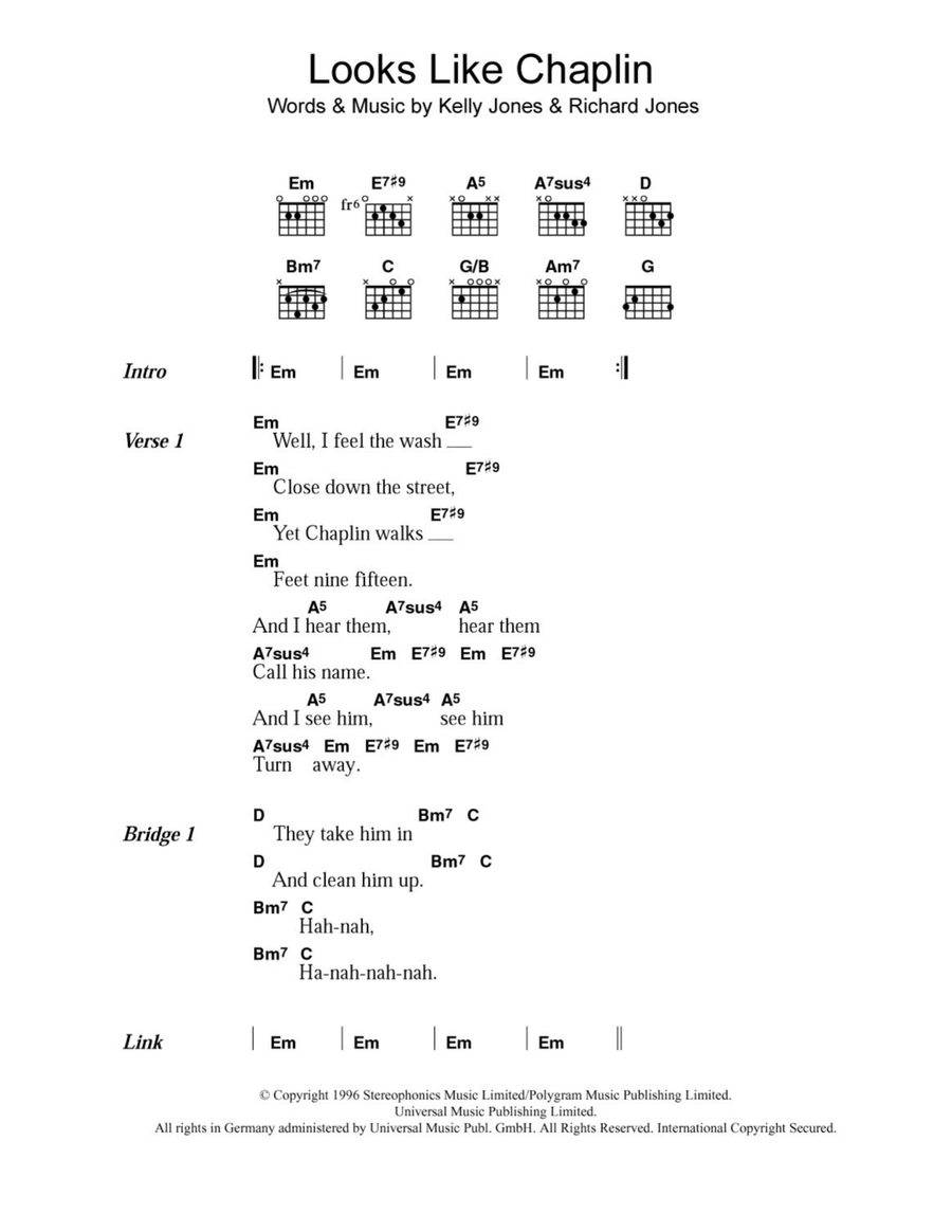 Looks Like Chaplin Acoustic Guitar scores gallery preview page 1