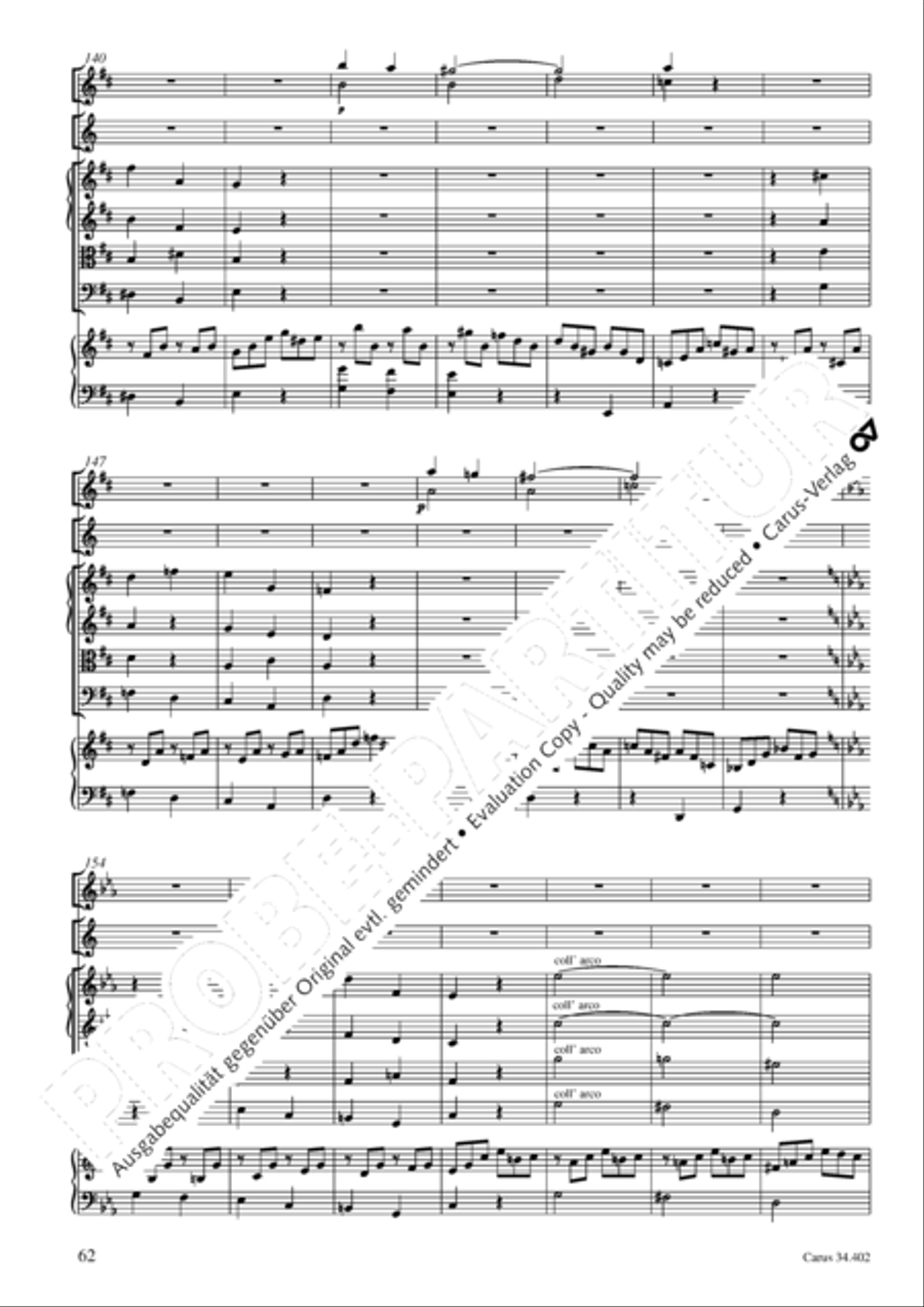 Concerto grosso for cembalo or piano Horn scores gallery preview page 63