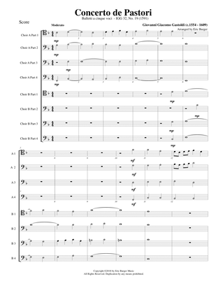 Concerto de Pastori for Trombone or Low Brass Octet