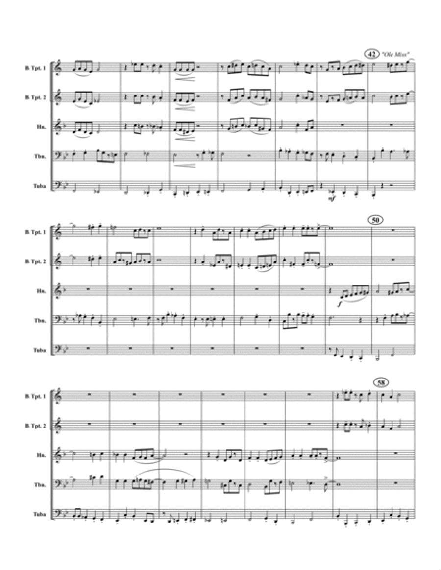 Bugle Call Rag Brass Quintet scores gallery preview page 3